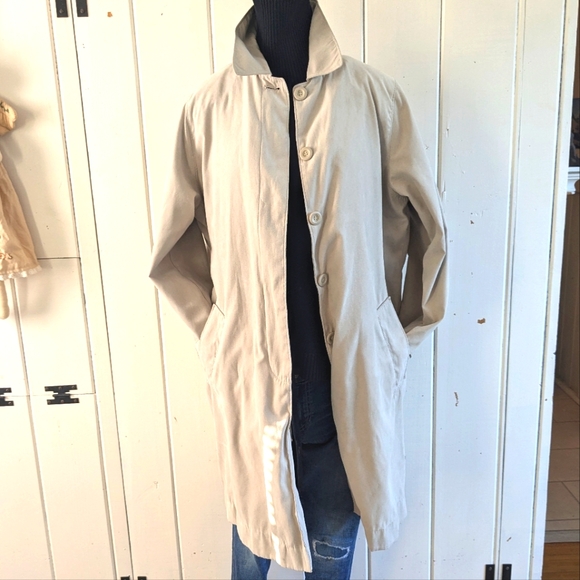 🎄5/$5 FRIDAY Vintage faux suede trench (with zip out lining) sz L - Picture 2 of 13